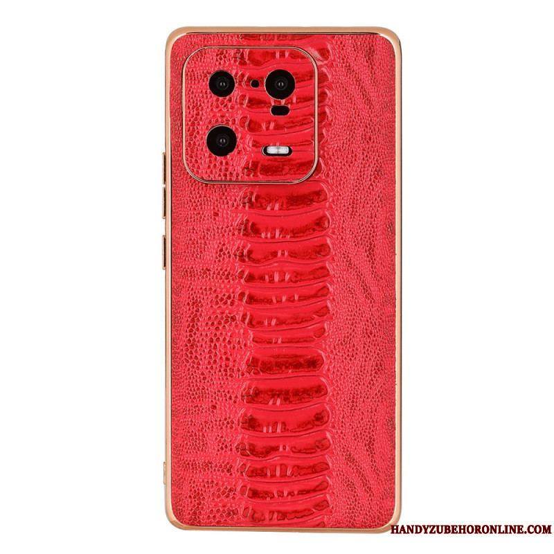 Coque Xiaomi 13 Pro Cuir Véritable Style Crocodile