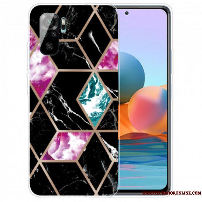 Coque Xiaomi Redmi Note 10/10S/Poco M5s Marbre Géométrie Intense