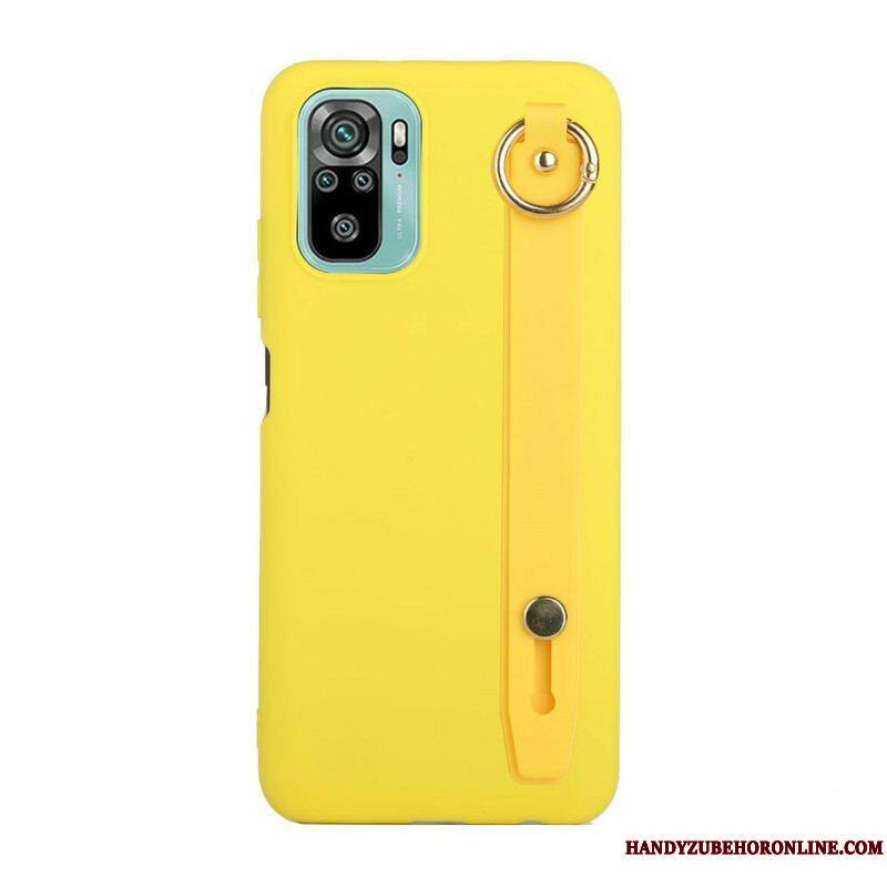 Coque Xiaomi Redmi Note 10/10S/Poco M5s Silicone avec Sangle Support