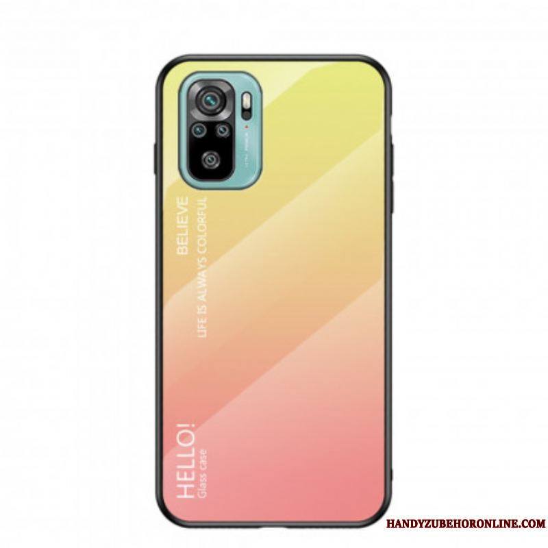 Coque Xiaomi Redmi Note 10/10S/Poco M5s Verre Trempé Hello