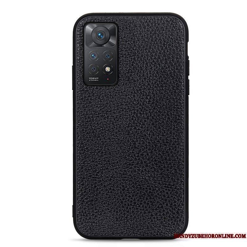 Coque Xiaomi Redmi Note 11 Pro / Note 11 Pro 5G Véritable Cuir Litchi