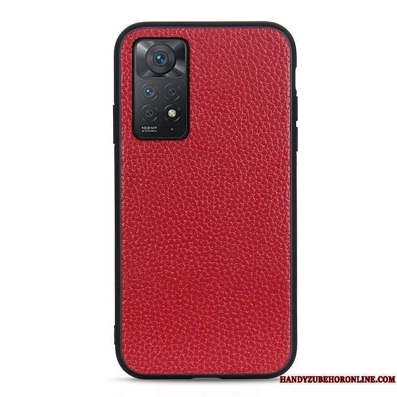 Coque Xiaomi Redmi Note 11 Pro / Note 11 Pro 5G Véritable Cuir Litchi