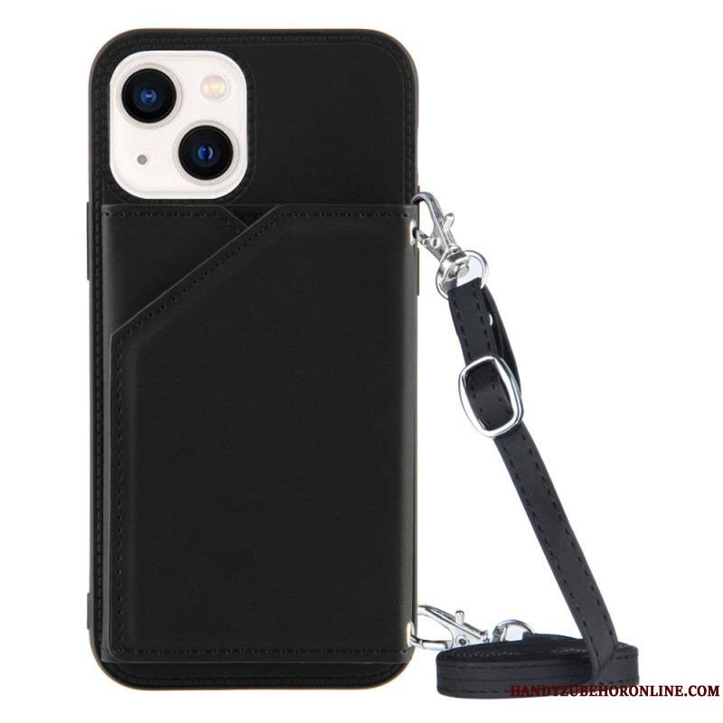 Coque iPhone 14 Bandoulière Porte-cartes