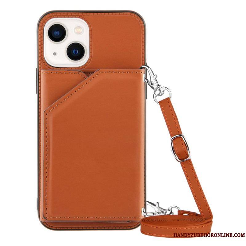 Coque iPhone 14 Bandoulière Porte-cartes