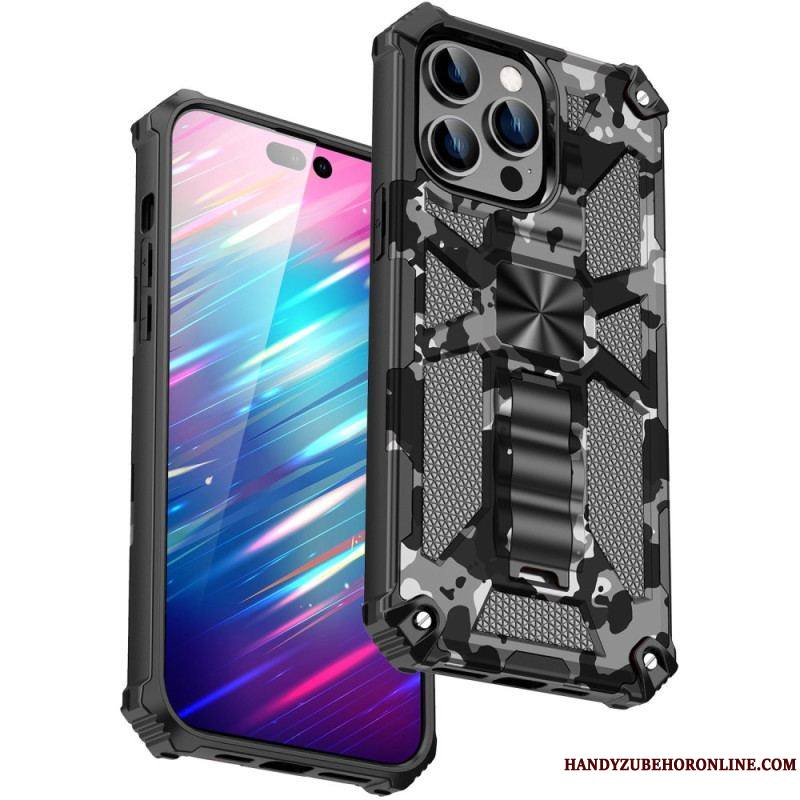 Coque iPhone 14 Pro Camouflage Support Amovible