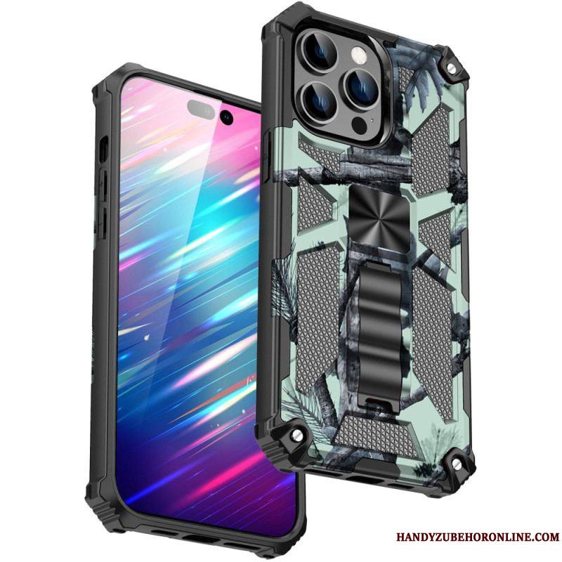 Coque iPhone 14 Pro Max Camouflage Support Amovible