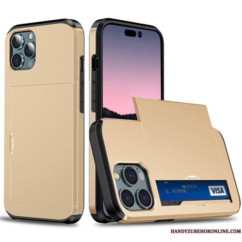 Coque iPhone 14 Pro Max Deux Porte-Cartes à Glissière