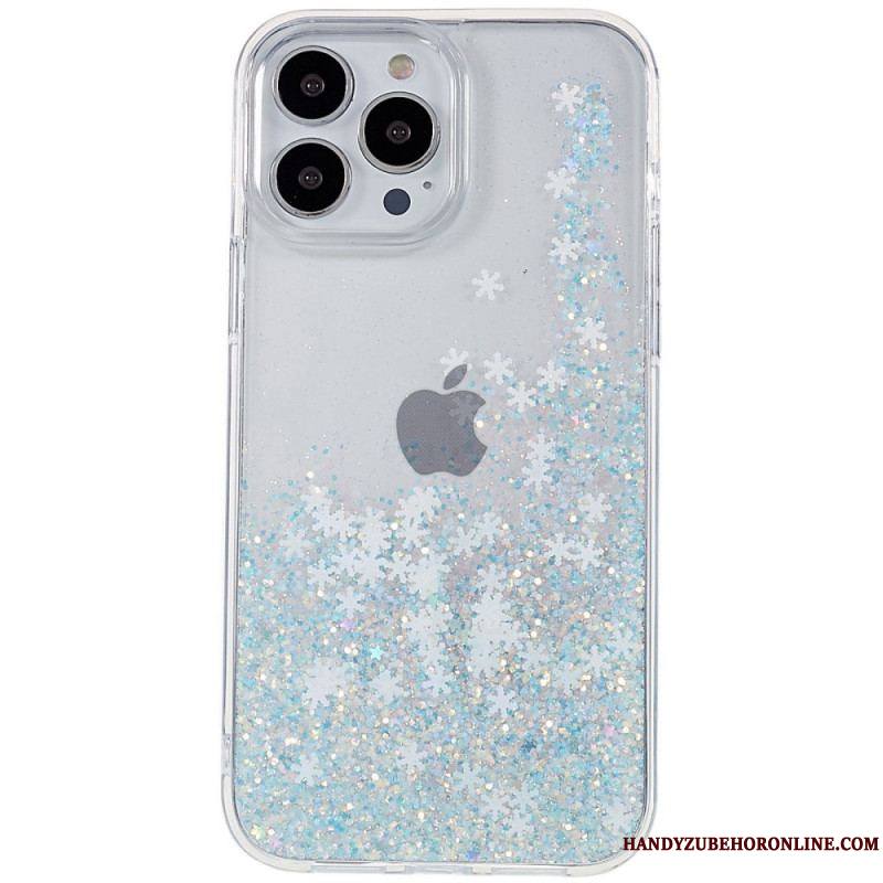 Coque iPhone 14 Pro Paillettes Flocons