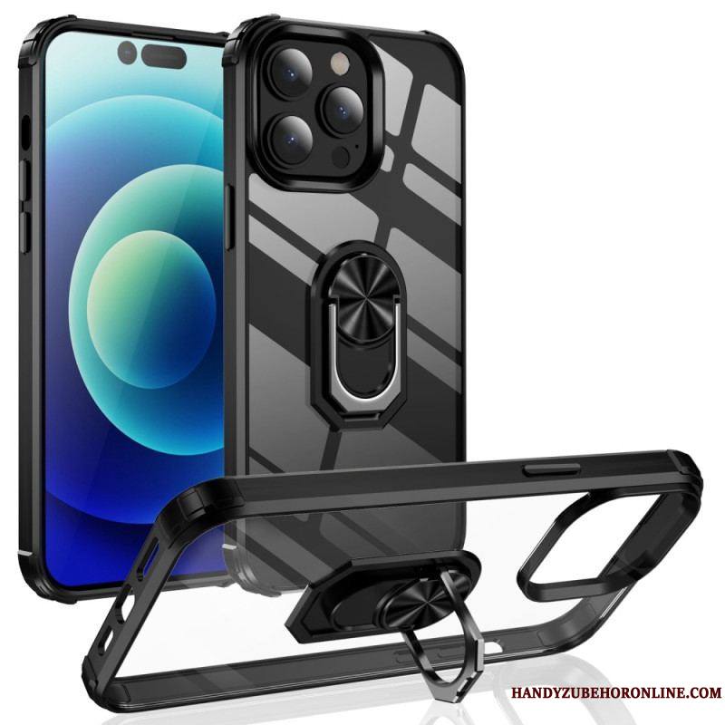 Coque iPhone 14 Pro Transparente avec Anneau-Support