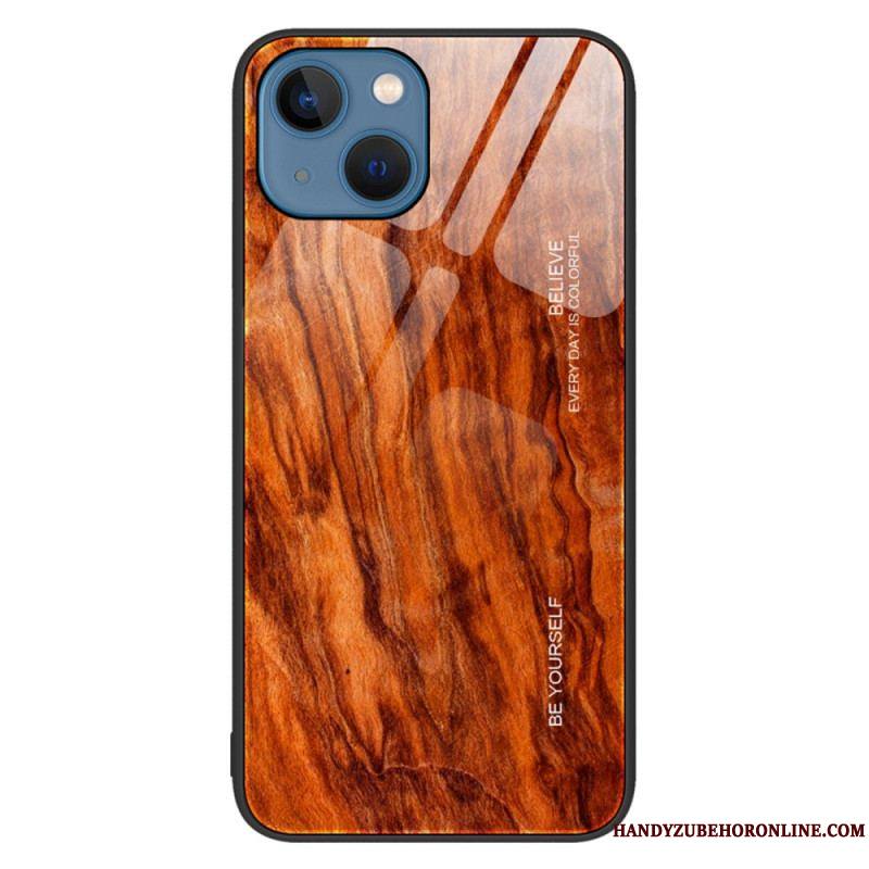 Coque iPhone 14 Verre Trempé Design Bois