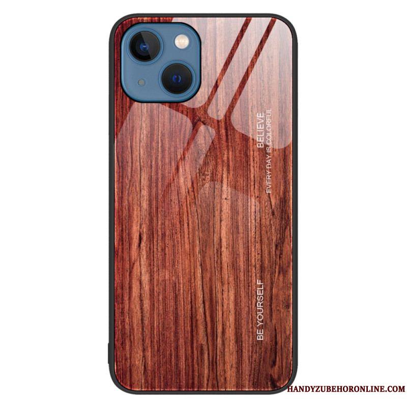 Coque iPhone 14 Verre Trempé Design Bois