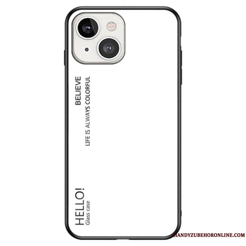 Coque iPhone 14 Verre Trempé Hello