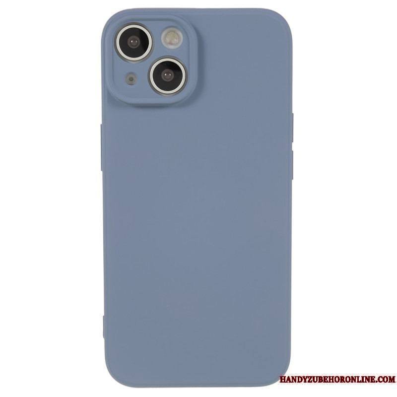 Coque iPhone 15 Plus Silicone Pastel et Microfibre