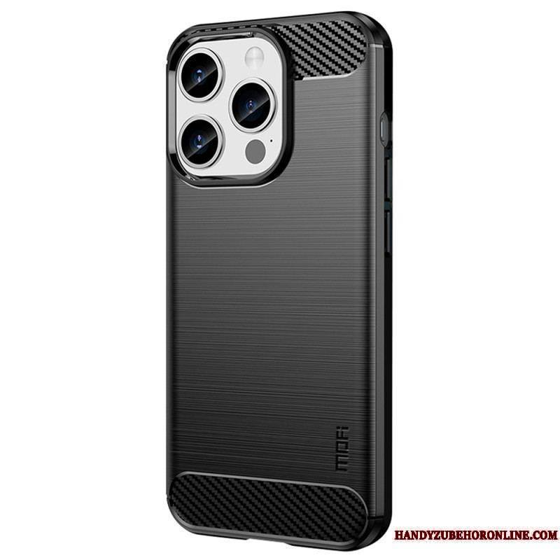 Coque iPhone 15 Pro Fibre Carbone Brossée MOFI