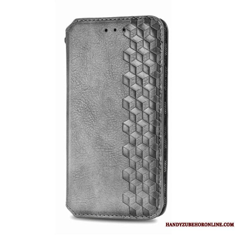 Flip Cover Motorola Edge 20 Pro Effet Cuir Texture Diamant