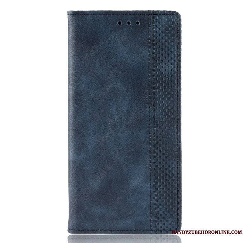 Flip Cover Samsung Galaxy A12 / M12 Effet Cuir Vintage Stylisé