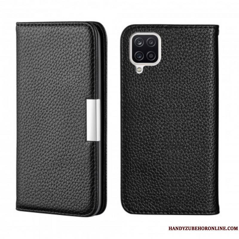 Flip Cover Samsung Galaxy A12 / M12 Simili Cuir Litchi Ultra Chic