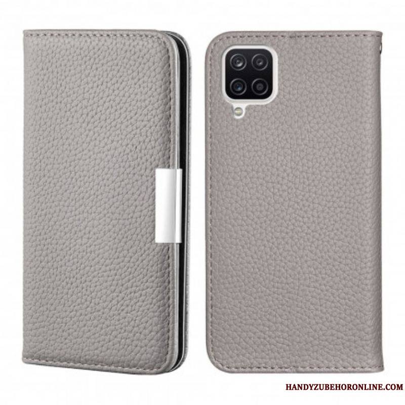 Flip Cover Samsung Galaxy A12 / M12 Simili Cuir Litchi Ultra Chic