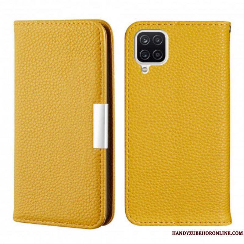 Flip Cover Samsung Galaxy A12 / M12 Simili Cuir Litchi Ultra Chic