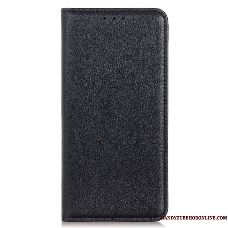 Flip Cover Samsung Galaxy M13 Cuir Fendu Litchi