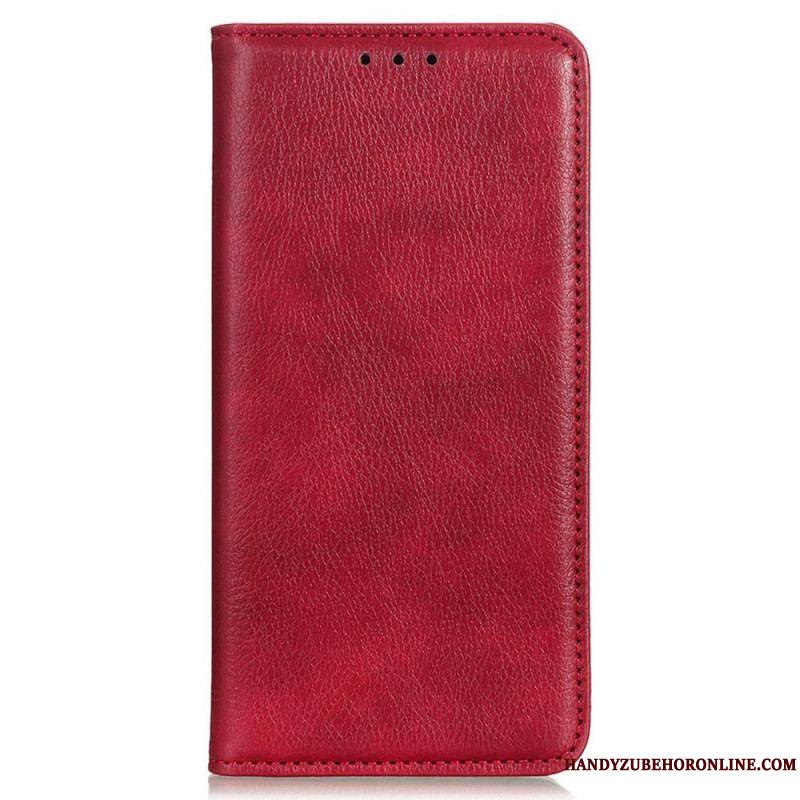 Flip Cover Samsung Galaxy M13 Cuir Fendu Litchi