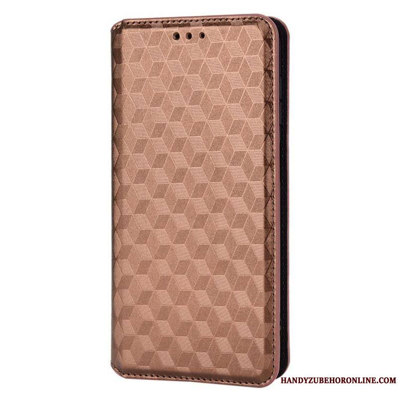 Flip Cover Samsung Galaxy M23 Effet Cuir Cubes 3D