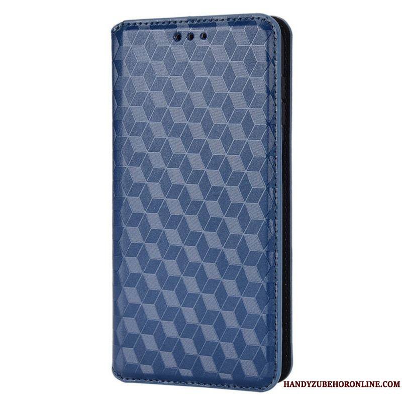 Flip Cover Samsung Galaxy M23 Effet Cuir Cubes 3D