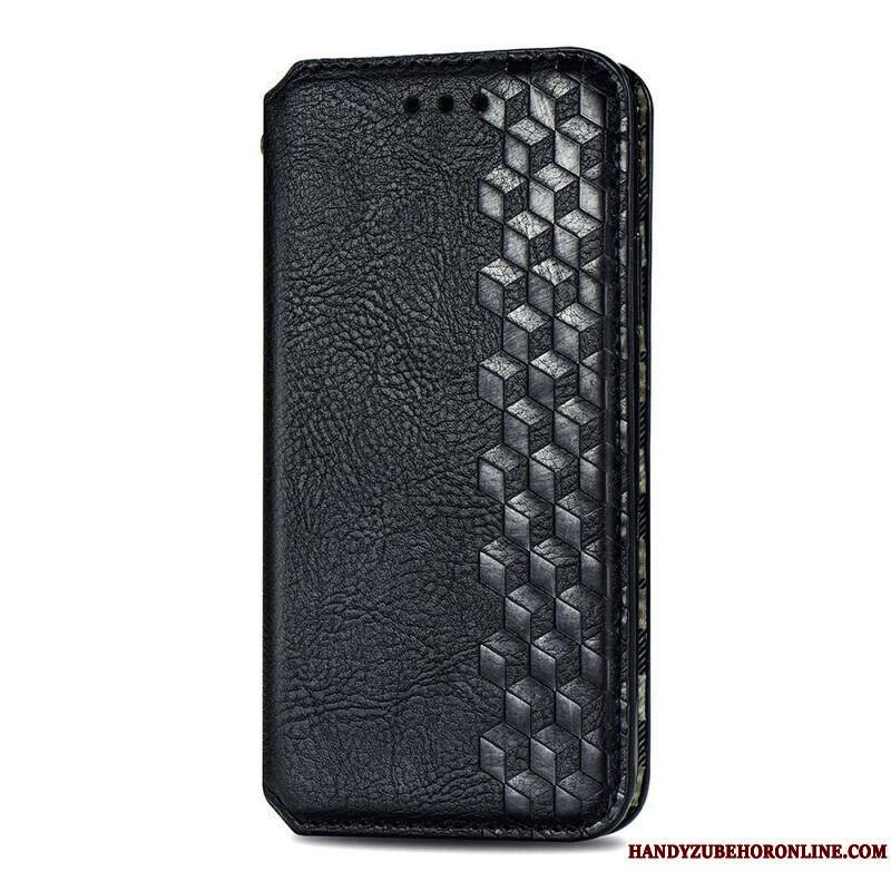 Flip Cover Samsung Galaxy S21 FE Effet Cuir Texture Diamant