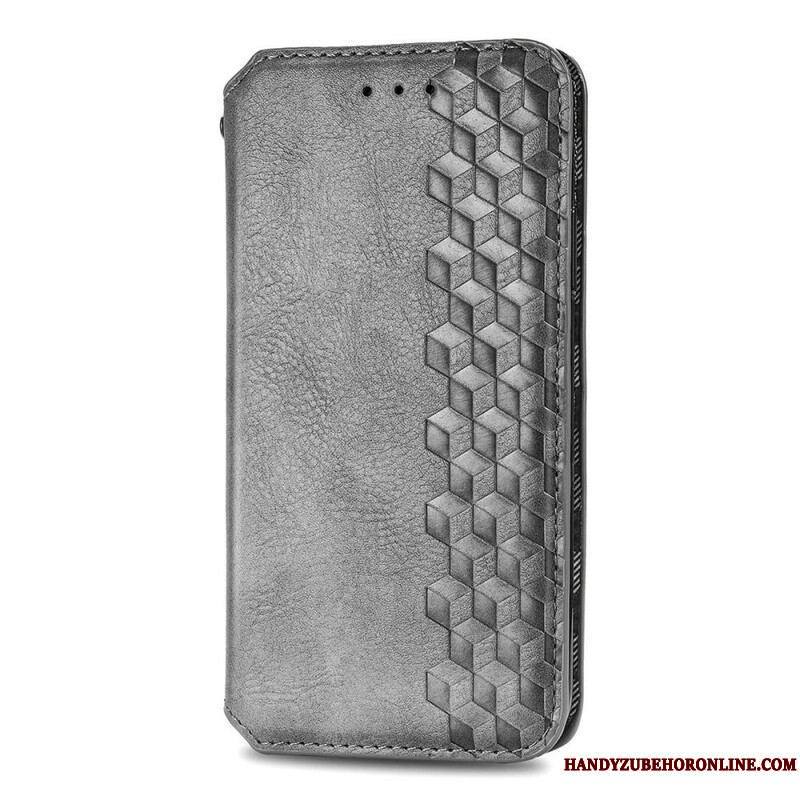 Flip Cover Samsung Galaxy S21 FE Effet Cuir Texture Diamant