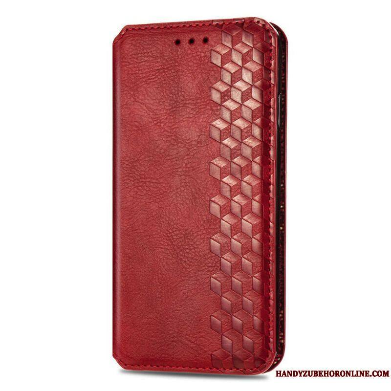 Flip Cover Samsung Galaxy S21 FE Effet Cuir Texture Diamant