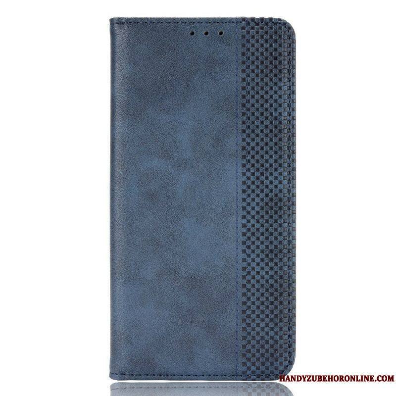 Flip Cover Samsung Galaxy S21 FE Effet Cuir Vintage Stylisé