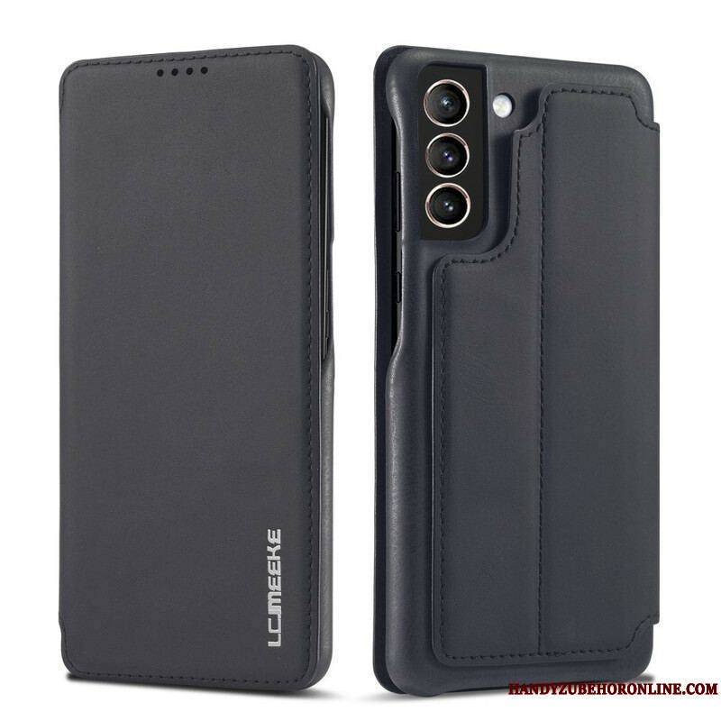 Flip Cover Samsung Galaxy S21 FE LC.IMEEKE Effet Cuir