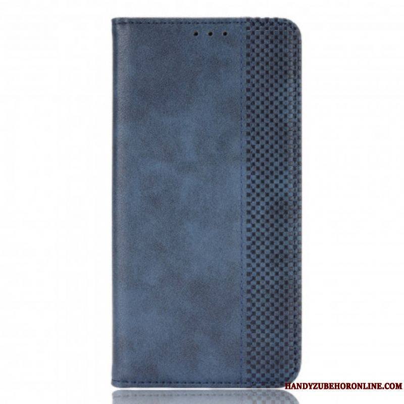 Flip Cover Samsung Galaxy S21 Ultra 5G Effet Cuir Vintage Stylisé