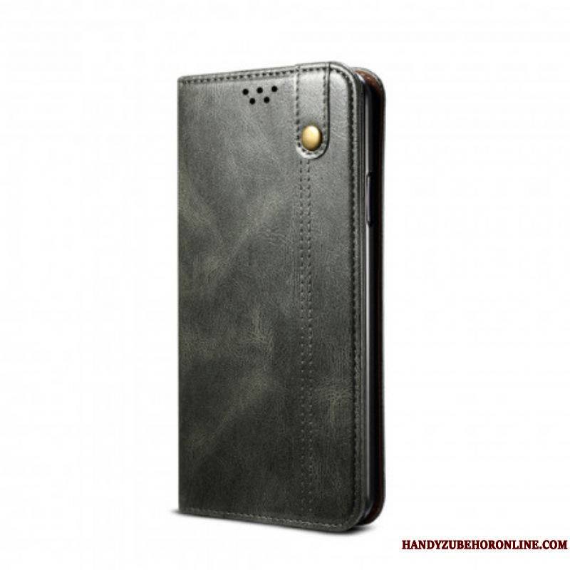 Flip Cover Samsung Galaxy S21 Ultra 5G Simili Cuir Ciré