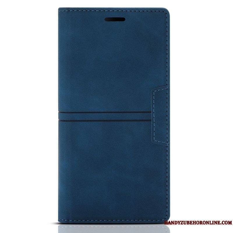 Flip Cover Samsung Galaxy S22 5G Style Cuir Couture Fermoir Magnétique