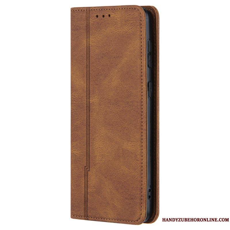 Flip Cover Samsung Galaxy S22 Style Cuir Ligne