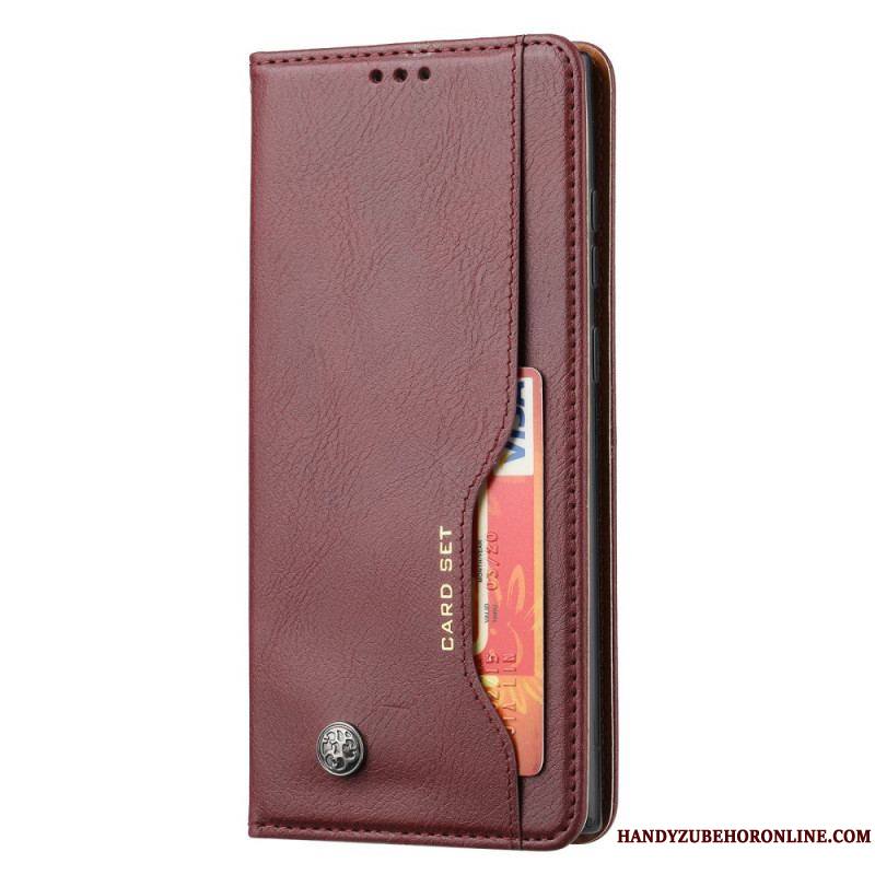 Flip Cover Samsung Galaxy S22 Ultra 5G Simili Cuir Porte-Cartes