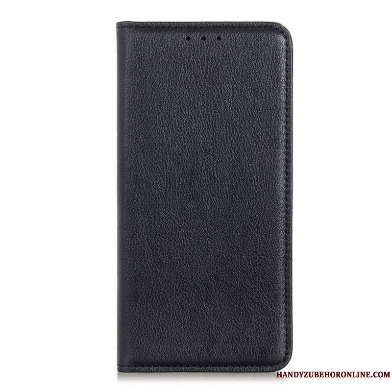 Flip Cover Samsung Galaxy S23 5G Cuir Fendu Litchi