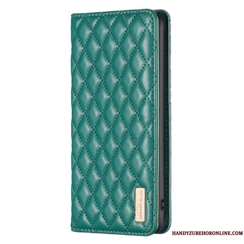 Flip Cover Samsung Galaxy S23 5G Matelassée BINFEN COLOR