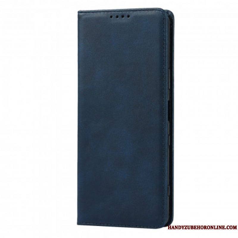 Flip Cover Sony Xperia 1 III Cuir Véritable Classique