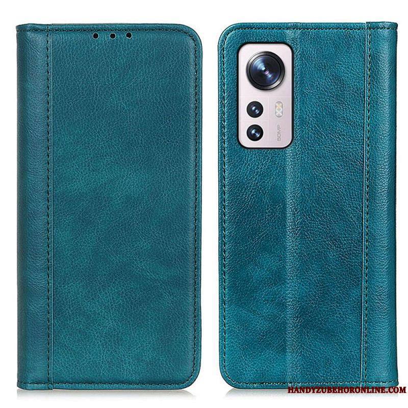 Flip Cover  Xiaomi 12 / 12X Version Coloré Cuir Fendu