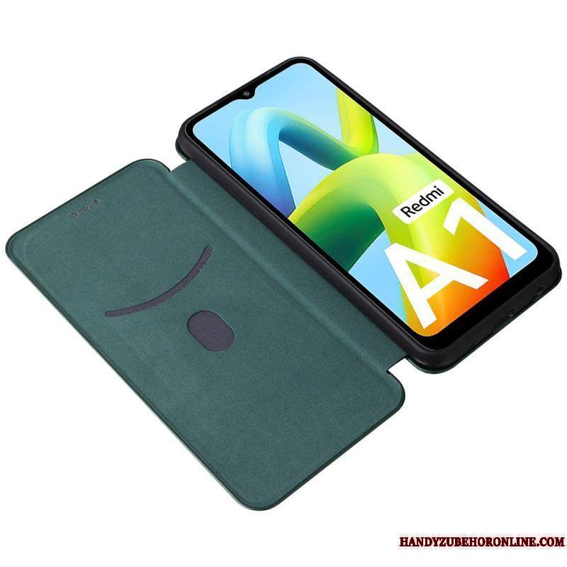 Flip Cover Xiaomi Redmi A1 Fibre Carbone