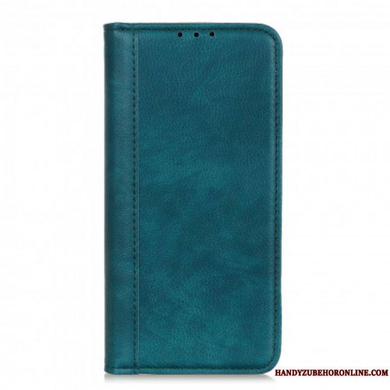 Flip Cover Xiaomi Redmi Note 10/10S/Poco M5s Version Cuir Litchi Fendu