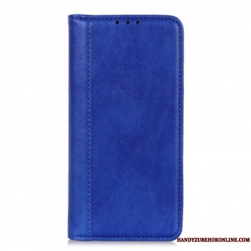 Flip Cover Xiaomi Redmi Note 10/10S/Poco M5s Version Cuir Litchi Fendu