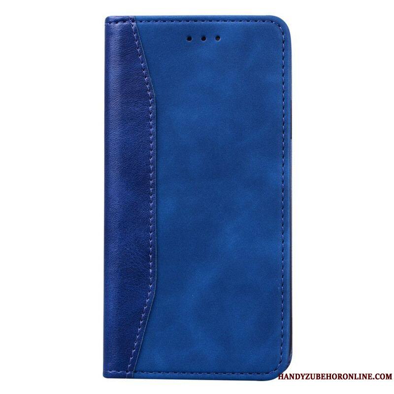 Flip Cover iPhone 13 Pro Effet Cuir Business Bicolore