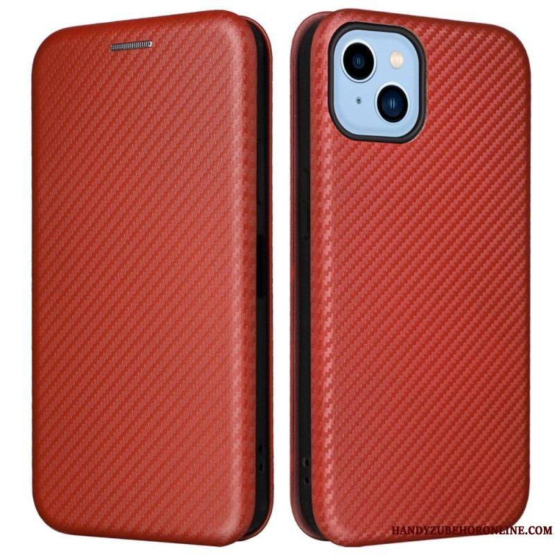 Flip Cover iPhone 14 Plus Fibre Carbone