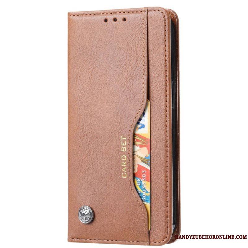 Flip Cover iPhone 14 Simili Cuir Porte-Cartes