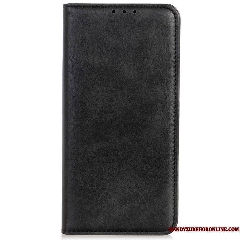 Flip Cover iPhone 15 Cuir Fendu