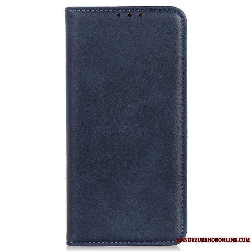 Flip Cover iPhone 15 Cuir Fendu