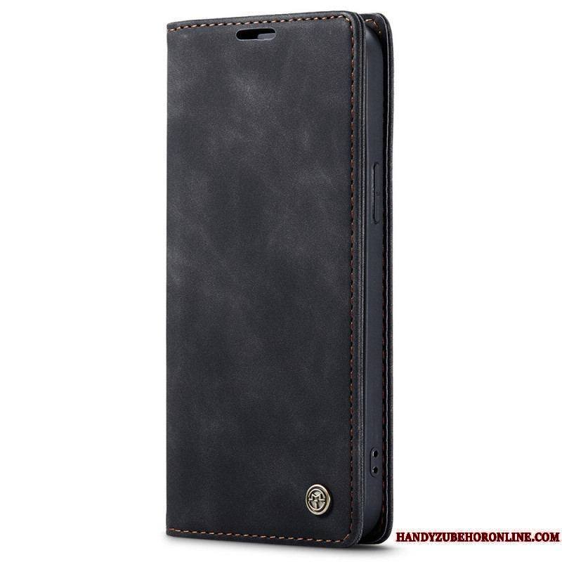 Flip Cover iPhone 15 Simili Cuir Vintage CASEME